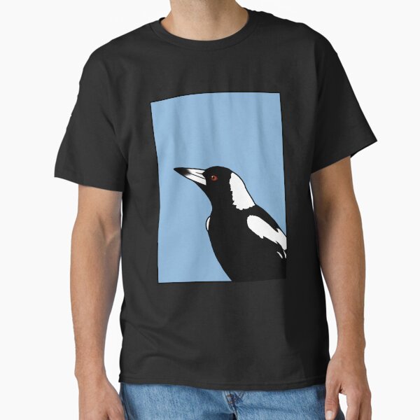 Vista previa del artículo con la obra «Primer plano de urraca australiana - Azul claro», diseñado y vendido por Birds & Things.
