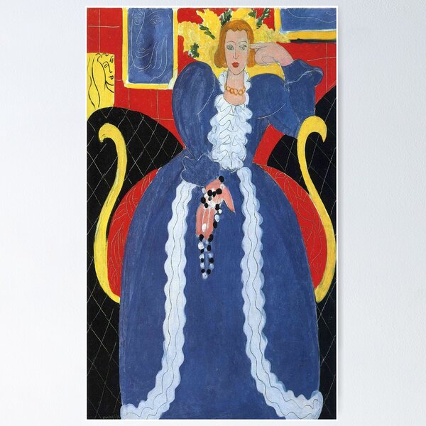 Item preview, Inspired by Matisse - Henri Matisse - Lady in Blue designed and sold by LoveTreats.