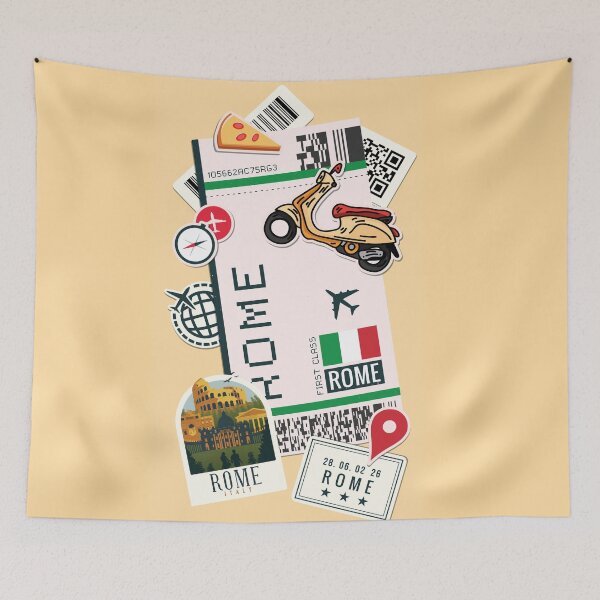 Item preview, Boarding pass Rome designed and sold by Freeshstyle.