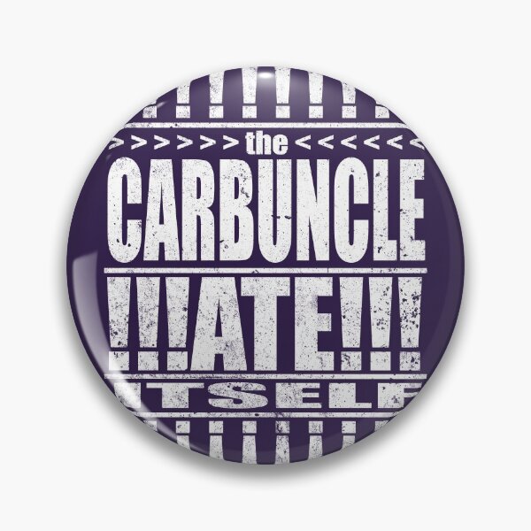 Item preview, This poster needs more exclamation marks, the Carbuncle ate itself (white text) designed and sold by Joseph Picard.