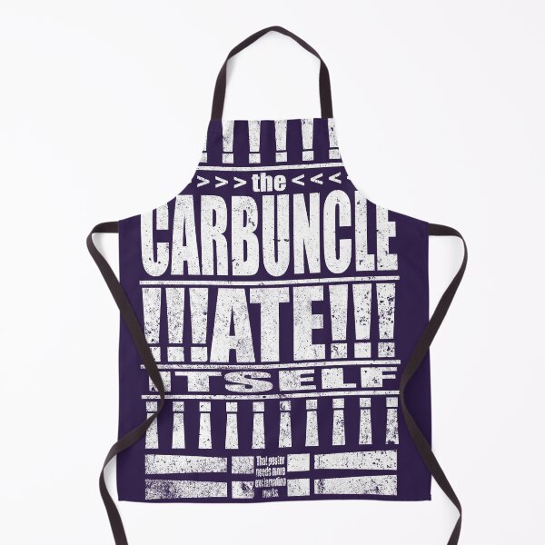 Item preview, This poster needs more exclamation marks, the Carbuncle ate itself (white text) designed and sold by Joseph Picard.