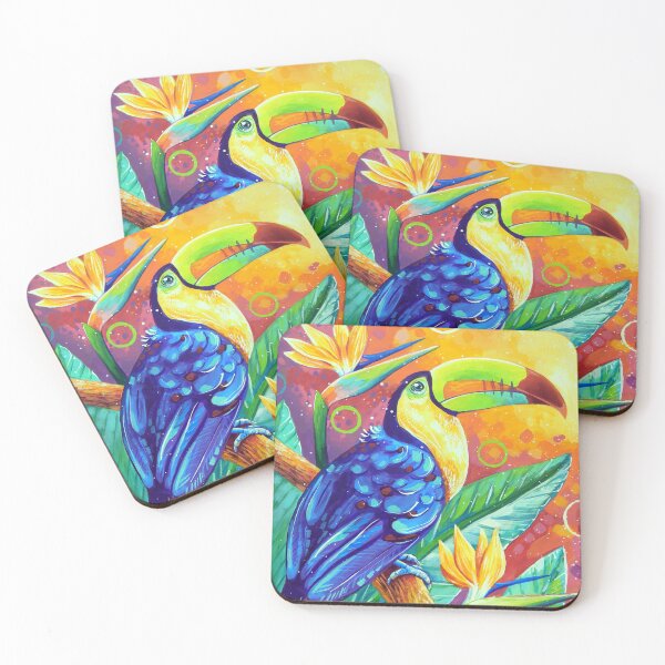 Item preview, Toucan Among Birds of Paradise designed and sold by Sandra Trubin.