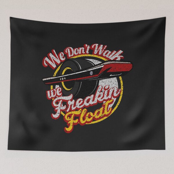 Item preview, Vintage Float on One Wheel Electric Skateboard Illustration Art Gift designed and sold by Domshirts.