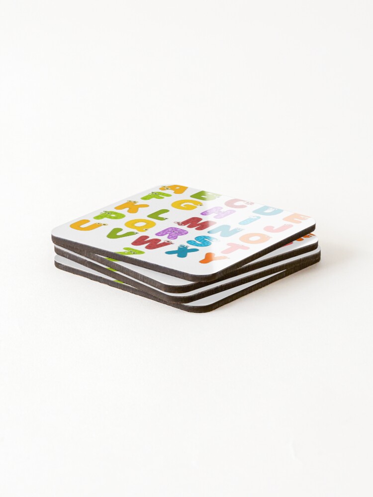 Thumbnail 4 of 5, Coasters (Set of 4), ABC Alphabet Sticker Pack designed and sold by CornerStore007.