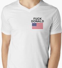 Fuck Donald Trump Men's V-Neck T-Shirt