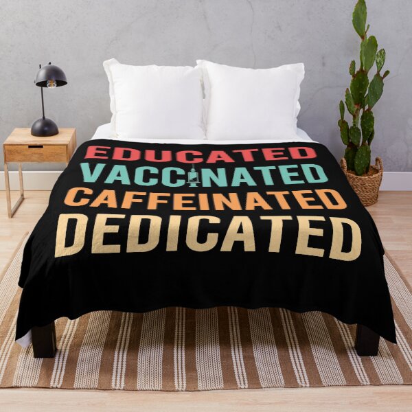 Item preview, educated vaccinated caffeinated dedicated designed and sold by osamamohamad.
