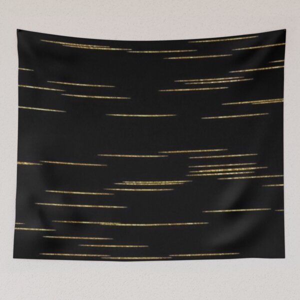 Item preview, Black and Gold Lines pattern Background designed and sold by AMS-ART.