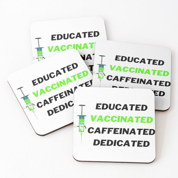 Item preview, Educated Vaccinated Caffeinated Dedicated designed and sold by Tawfiktyson.