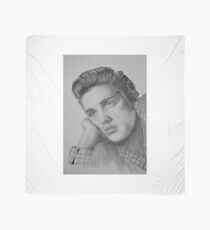 Elvis Presley Graphite Drawing Scarf