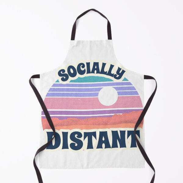 Aperçu de l'œuvre Distance sociale - Socialement éloigné - Hippy Vintage Vibe créée et vendue par ittybittyowl.