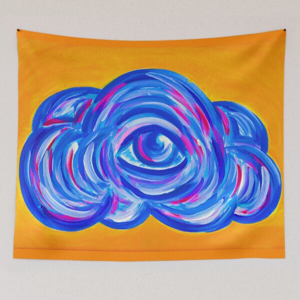 Item preview, Cloud With Eye Trippy Acrylic Painting  designed and sold by Grace Behler.