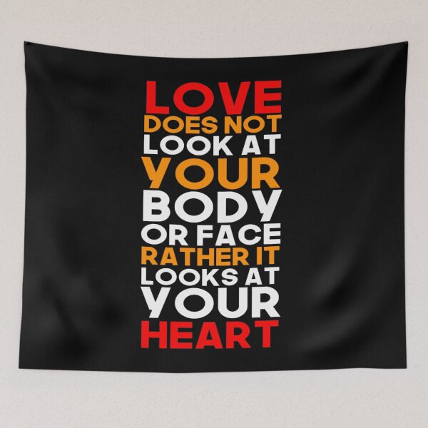Item preview, Love does not look at your body or face rather it looks at your heart T-Shirt designed and sold by TopDesignArt.
