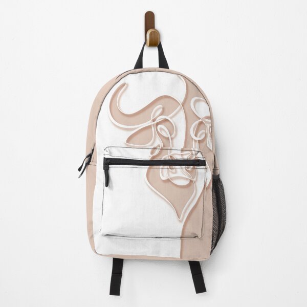 Item preview, Minimalistic Continuous Line Bull Portrait with 3d effect (white and rose colorblock) designed and sold by lissantee.