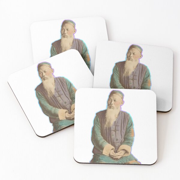 Item preview, Vintage Photo Old Chinese Man Digitally Clipped And Traced designed and sold by Elena Ray.