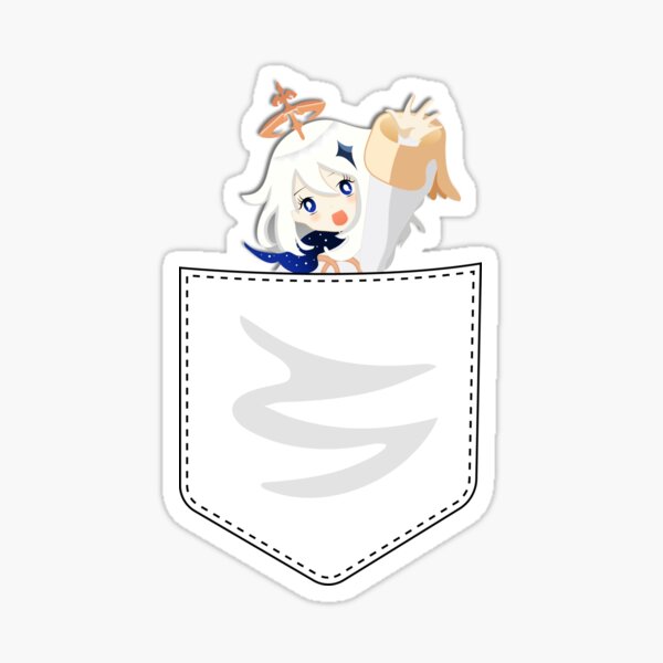"Genshin Impact Paimon Pocket" Sticker by gabyshiny | Redbubble