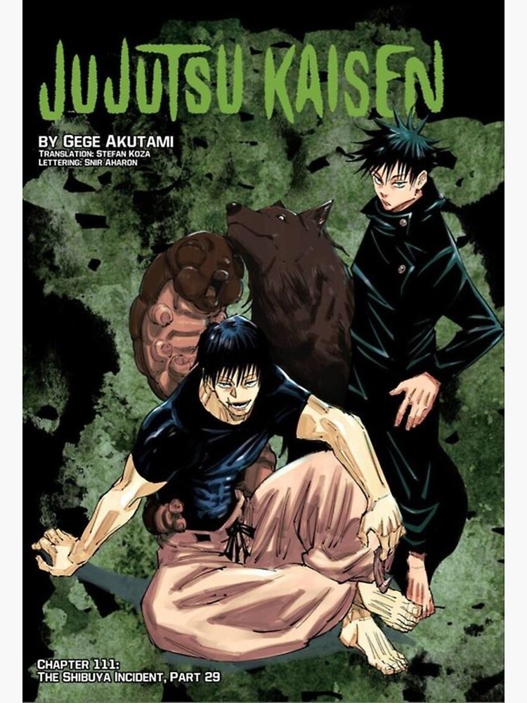 Toji Fushiguro And Megumi Fushiguro Jujutsu Kaisen Manga Cover Art Print By Animesky Redbubble