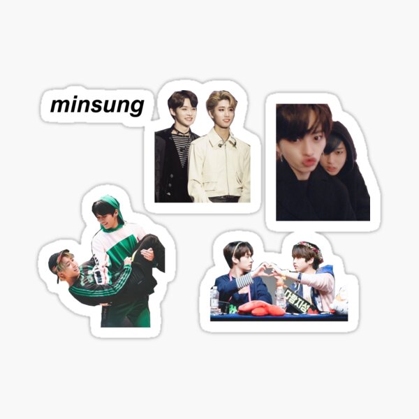 Stray Kids Minsung Minho and Jisung cute sticker sheet Sticker