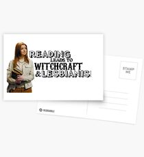 Reading leads to lesbianism Postcards