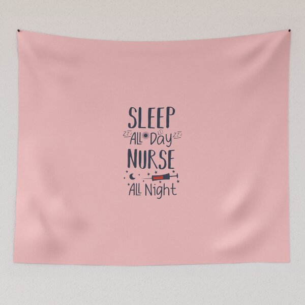 Item preview, Sleep All Day Nurse All Night / Women Girls Mother Day Nursing Gifts / Mens / Funny Gift Ideas for Women Men Girls Boys Nursing  designed and sold by biigshow.