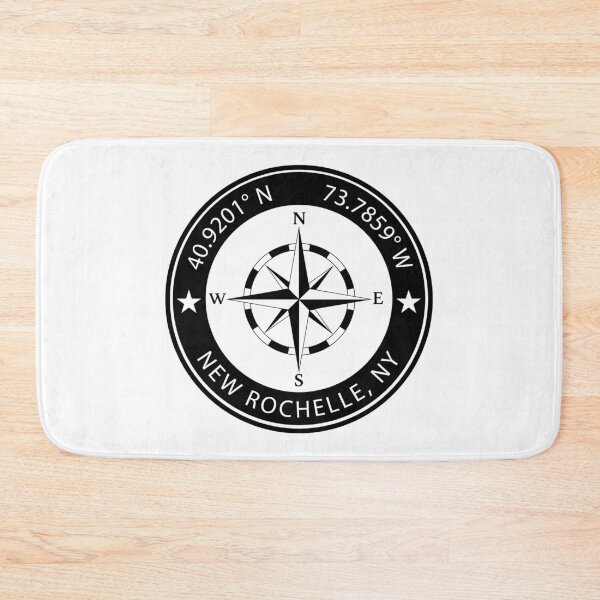 Item preview, New Rochelle, New York Geographical Coordinates designed and sold by TeeOhGraphics.