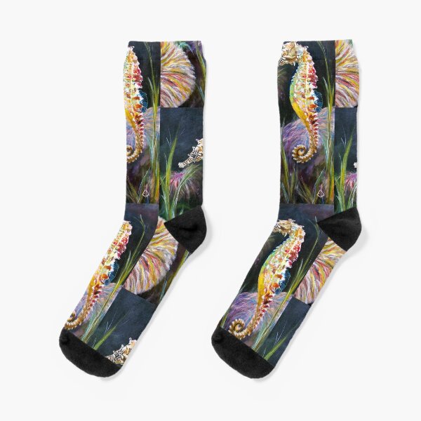 Rainbow Seahorse - Seahorse Series - fish (ED01) Socks