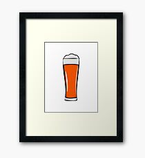 Beer drinking beer glass Framed Print