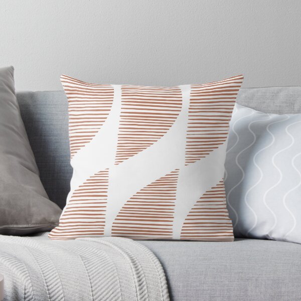 Earthy geometric shapes pattern Throw Pillow