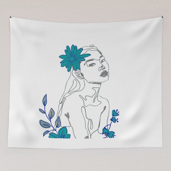 Item preview, Floral One Line Face Art designed and sold by Dr.YesOrNo.