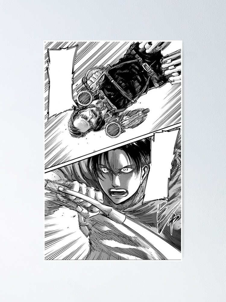 Levi Vs Kenny Attack On Titan Manga Panel Poster By Animesky Redbubble