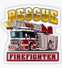 Cartoon Fire Truck Sticker