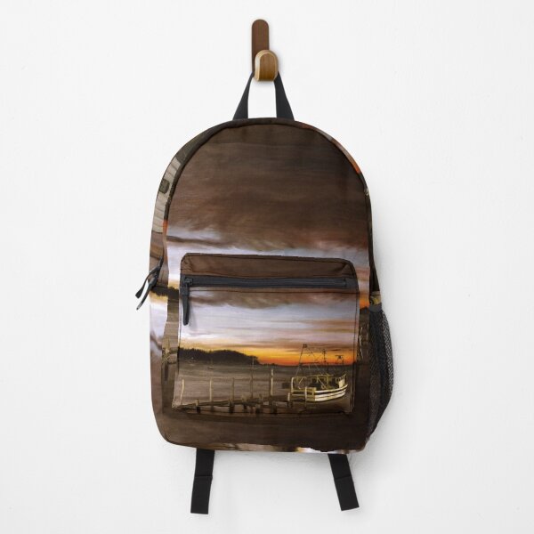 Item preview, Batemans Bay - Behind the boatshed - waterscape - skyscape - brown (ED01) designed and sold by Elisabeth Dubois.