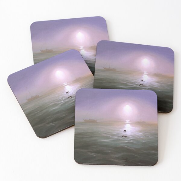 Item preview, Seagulls in the mist - waterscape - bird  (ED01) designed and sold by Elisabeth Dubois.