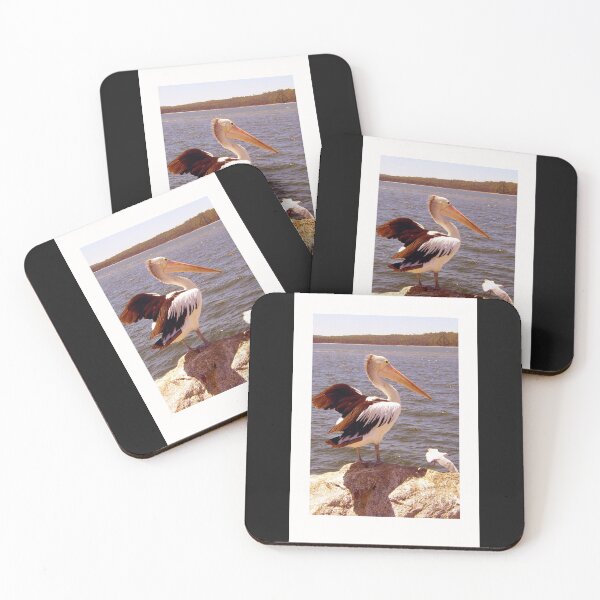 Item preview, Pelican and seagul - bird - waterscape (ED01) designed and sold by Elisabeth Dubois.