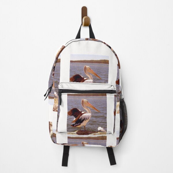 Item preview, Pelican and seagul - bird - waterscape (ED01) designed and sold by Elisabeth Dubois.