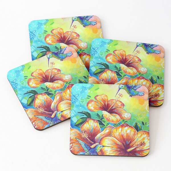 Item preview, Hibiscus flowers and Hummingbirds designed and sold by Sandra Trubin.