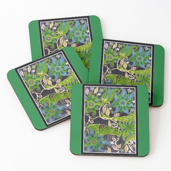 Item preview, Green Cat in the Trees designed and sold by PaniaBrown.