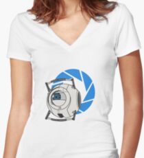 Wheatley! - Portal 2 Women's Fitted V-Neck T-Shirt