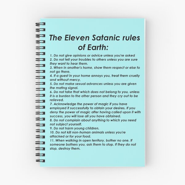Item preview, The eleven satanic rules of Earth designed and sold by fandomsshit.