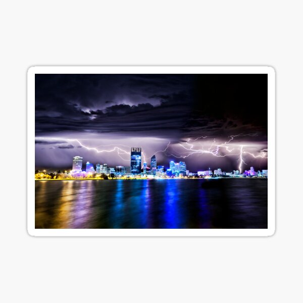 Item preview, Perth Lightning Storm designed and sold by paulmp.