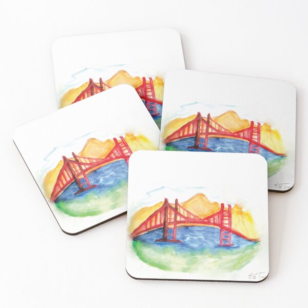 Artikelvorschau, Golden Gate Aquarell entworfen und verkauft von Kay-Trickpie.