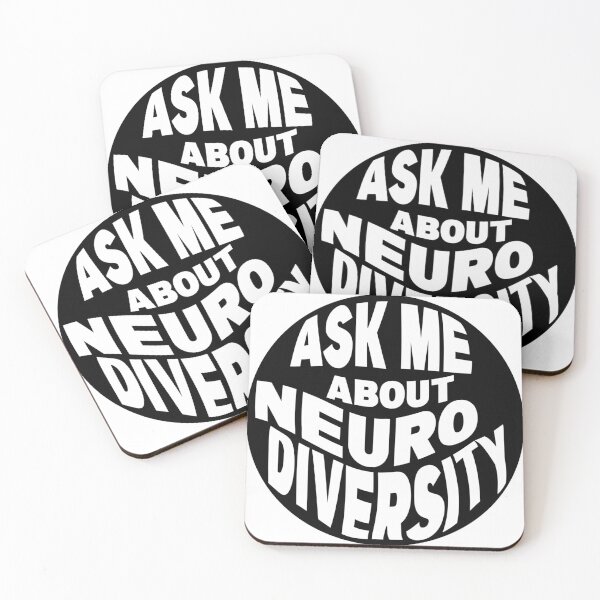 Item preview, ask me about neurodiversity - white designed and sold by QuinnRamsay.