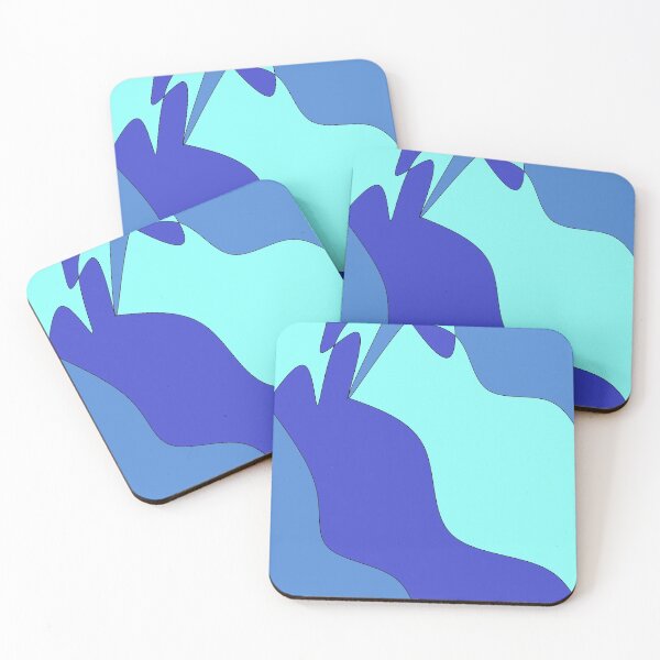 Item preview, Abstract Curved Lines In Blues designed and sold by DesignsByMuriel.