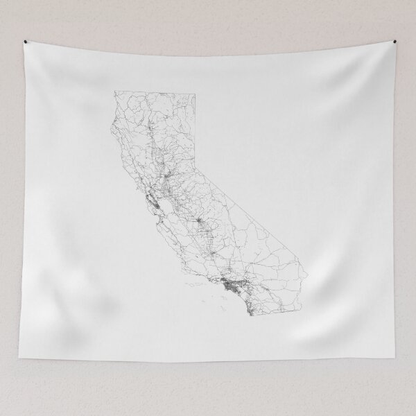 Item preview, California Map Art Print by LandSartprints designed and sold by LandSartprints.