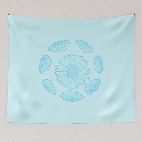 Item preview, Pastel Sky Blue Hippie Vibes Daisy Sphere designed and sold by everything4eva.