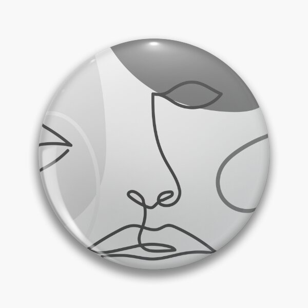 Item preview, Black And white one line Face, Women Face One Line Art designed and sold by Dr.YesOrNo.