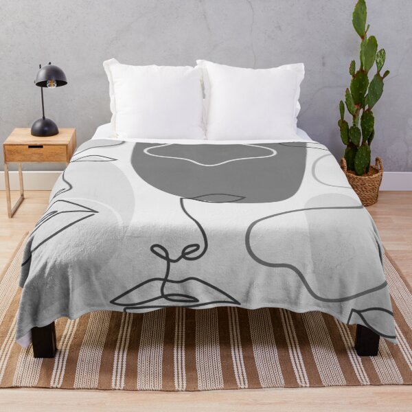 Item preview, Black And white one line Face, Women Face One Line Art designed and sold by Dr.YesOrNo.