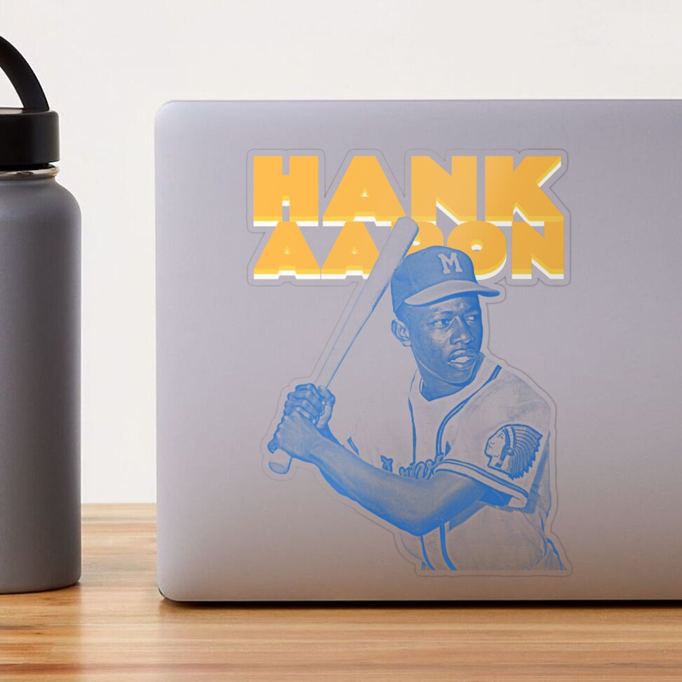 Hank Aaron Hammerin Hank FanArt Tribute | Sticker