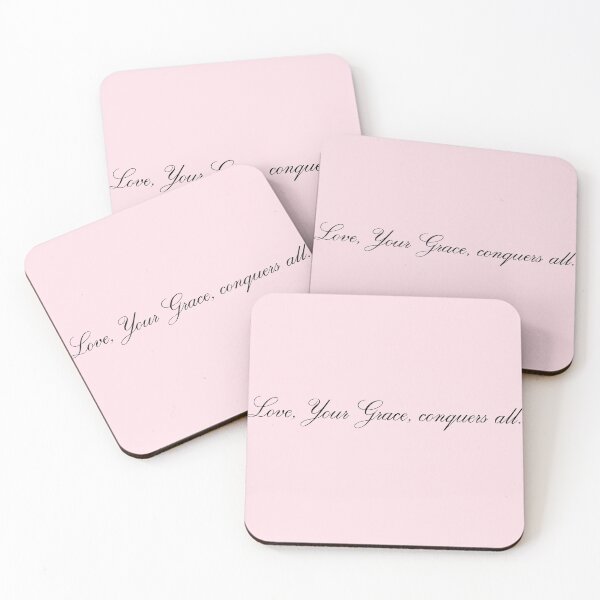 Item preview, Love, Your Grace, Conquers All Bridgerton Pastel Pink designed and sold by reenadoesarts.