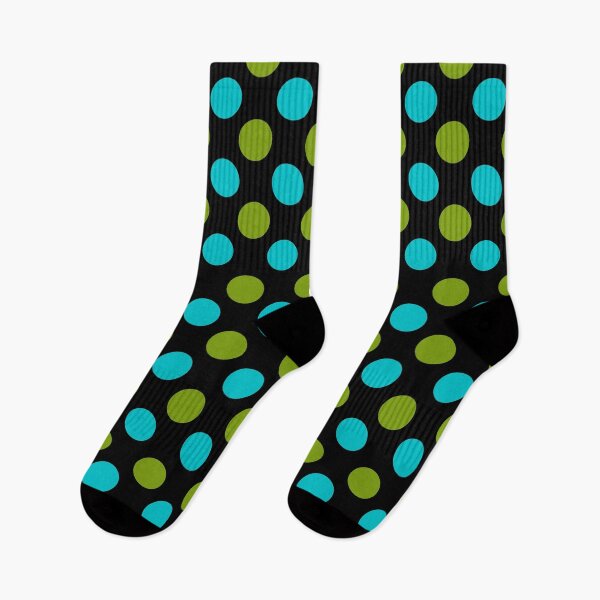 Item preview, Retro Green and Blue Polka Dot Pattern designed and sold by ChelleCreate.