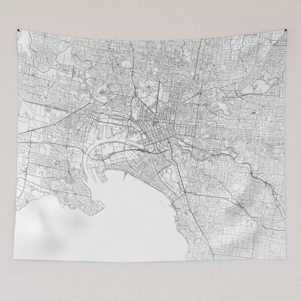 Item preview, Melbourne Map, Art Print By LandSartprints designed and sold by LandSartprints.